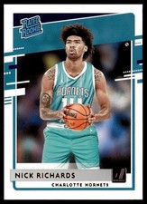 2020-21 Donruss Rated Rookies Nick Richards Rookie Charlotte Hornets #222
