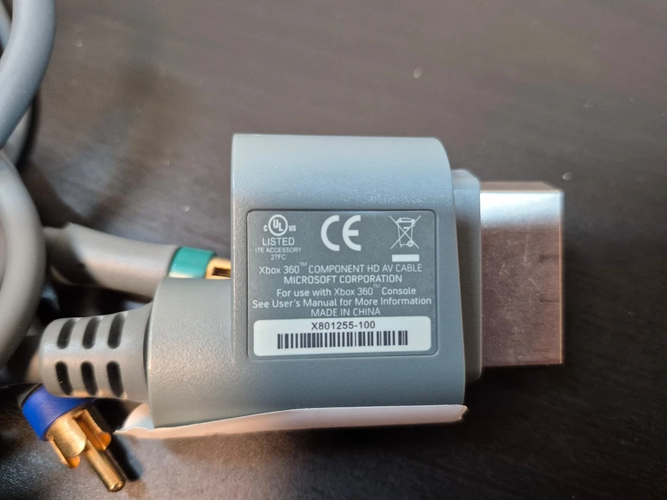 OEM Microsoft Xbox 360 Component HD AV Cable TV HDTV Switch 6 RCA Original - Image 3 of 4