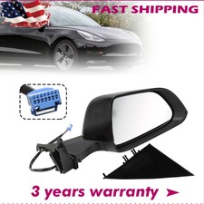 Right Passenger Side Mirror Heated Power Fold Black For Tesla Model 3 2017-2023 Right Passenger Side Mirror Heated Power Fold Black For Tesla Model 3 2017-2023