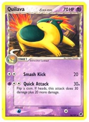 Quilava (Delta Species) - 36/101 - Uncommon LP EX Dragon Frontiers