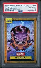 2024 Topps Chrome Marvel M.O.D.O.K. Gold Refractor /50 PSA 10 #60 MODOK
