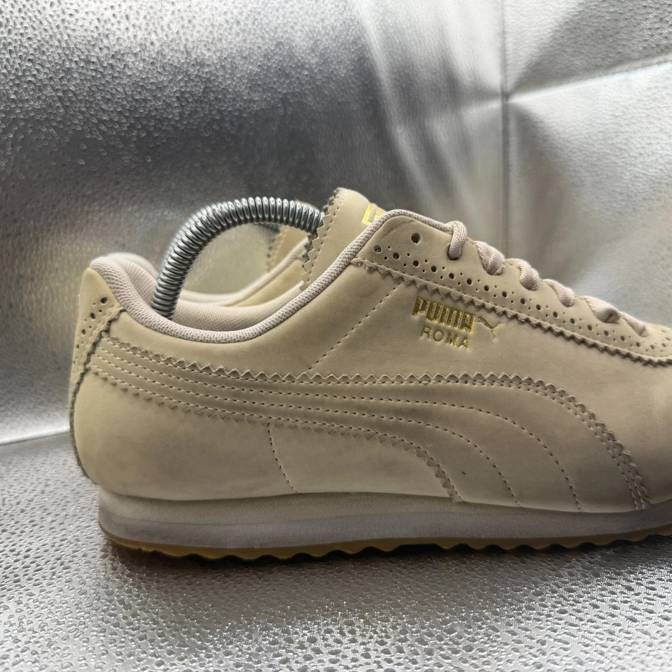 Zapatillas deportivas con cordones talla 10 Puma Roma Brogue crema para mujer 369936-02 Foto 2 de 4