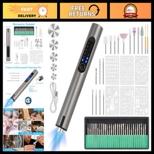 USB Rechargeable Cordless Engraving Pen with 51 Bits  LED Light for Metal, Wood