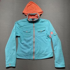 Le Tigre Track Jacket Youth XL Preppy Hoodie Sweatshirt Full Zip Pockets Hiking