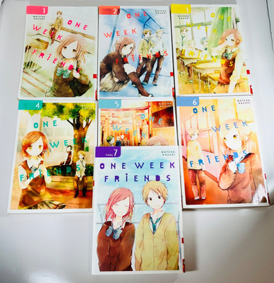 ONE WEEK FRIENDS Manga Volume 1-7 English Complete Set Ex-Library SC Books GOOD