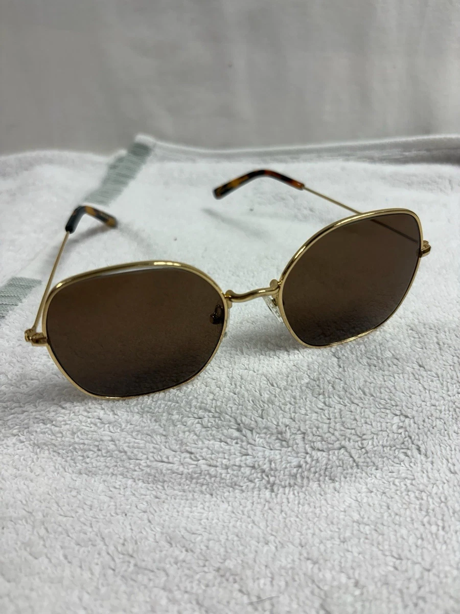Madewell The Leni Aviator Sunglasses Gold Frames Wire Frame Aviator Sunglasses | Madewell main image 2
