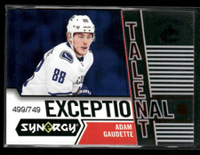 2018-19 Upper Deck Synergy - Exceptional Talent Adam Gaudette #ET-31 /749 (RC)