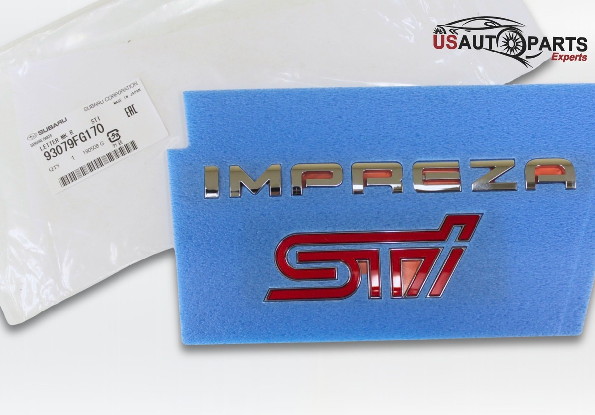 OEM Subaru 2008 - 2014 Impreza WRX STI Rear Trunk Emblem Nameplate