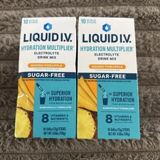 Liquid IV Hydration Drink Mango Pineapple - 20 Sticks - Sugar Free Exp 07/27