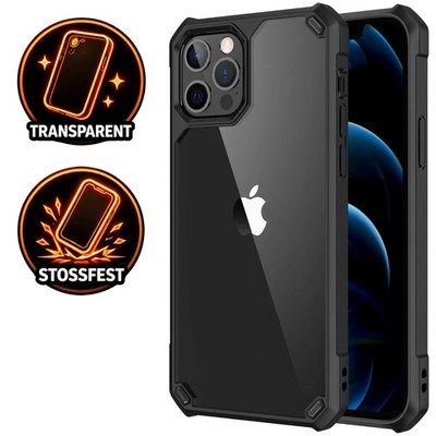 Hülle für iPhone & Samsung Transparent Case Clear Cover Schutzhülle Handyhülle