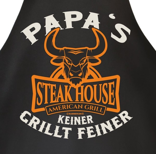 Herren GrillschüRze Papa S Steak House Witzige KochschüRze SprüChe-SchüRze-image