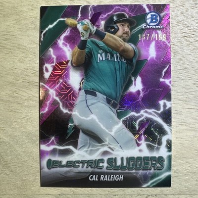 2026 Bowman CHROME - Electric Sluggers MOJO ES-14 Cal Raleigh - Purple /199