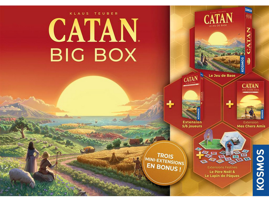 Catan Big Box 2025 jeu de société de stratégie familial avec extensions incluses