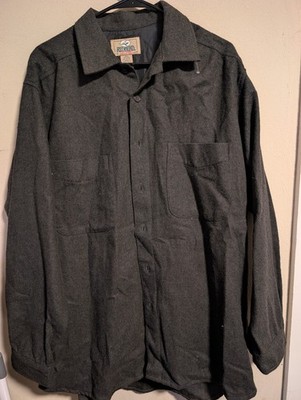 RedHead Men's Shacket Wool Blend Button Up Shirt Heavyweight Long Sleeve LARGE
