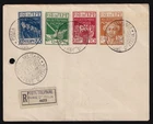 Italy Fiume Cover 1920 FDC Military Postmarks Reg. 5c-25c Stamps Full Set