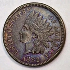 1882 Indian Head Cent Choice Uncirculated - BEAUTIFUL TONING!