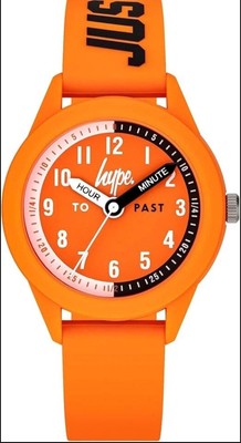 hype Orange/Black JUSTHYPE Kids Learning Time Watch Unisex