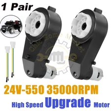1Pair 12V Power Wheels Gearbox 35000rpm Motor for Electric Car Kids Ride On Car