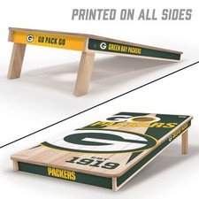 Packers Cornhole Boards Green Bay 2x4 Pro Foldable Legs Resin Bags