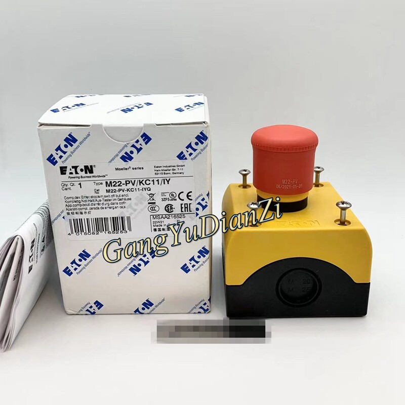 1PCS NEW FOR EATON MOELLER emergency stop button box M22-PV/KC11