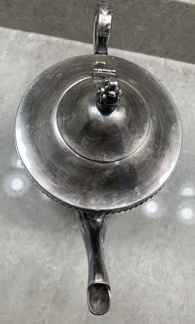 古董“罕见”银盘国王2730茶壶| eBay