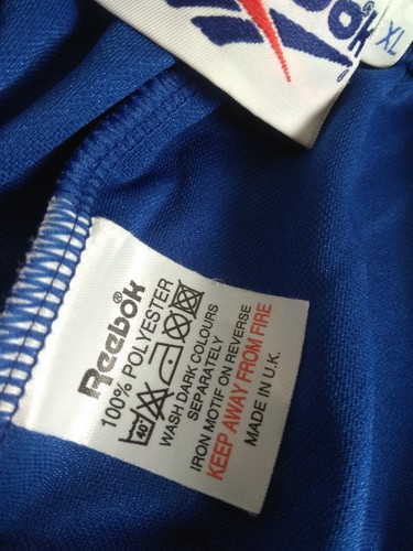 Reebok Vintage Monogram Football Soccer Shorts Blue 90s Mens Size XL ig93 - Picture 6 of 6