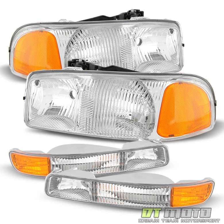 Faros GMC Sierra Yukon 1999-2006 y XL + luces de parachoques de estacionamiento de esquina de señal Foto 2 de 4