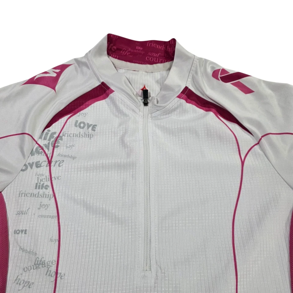 Jersey de ciclismo especializado para mujer blanco granate M cremallera completa bloques de color elástico Foto 3 de 4