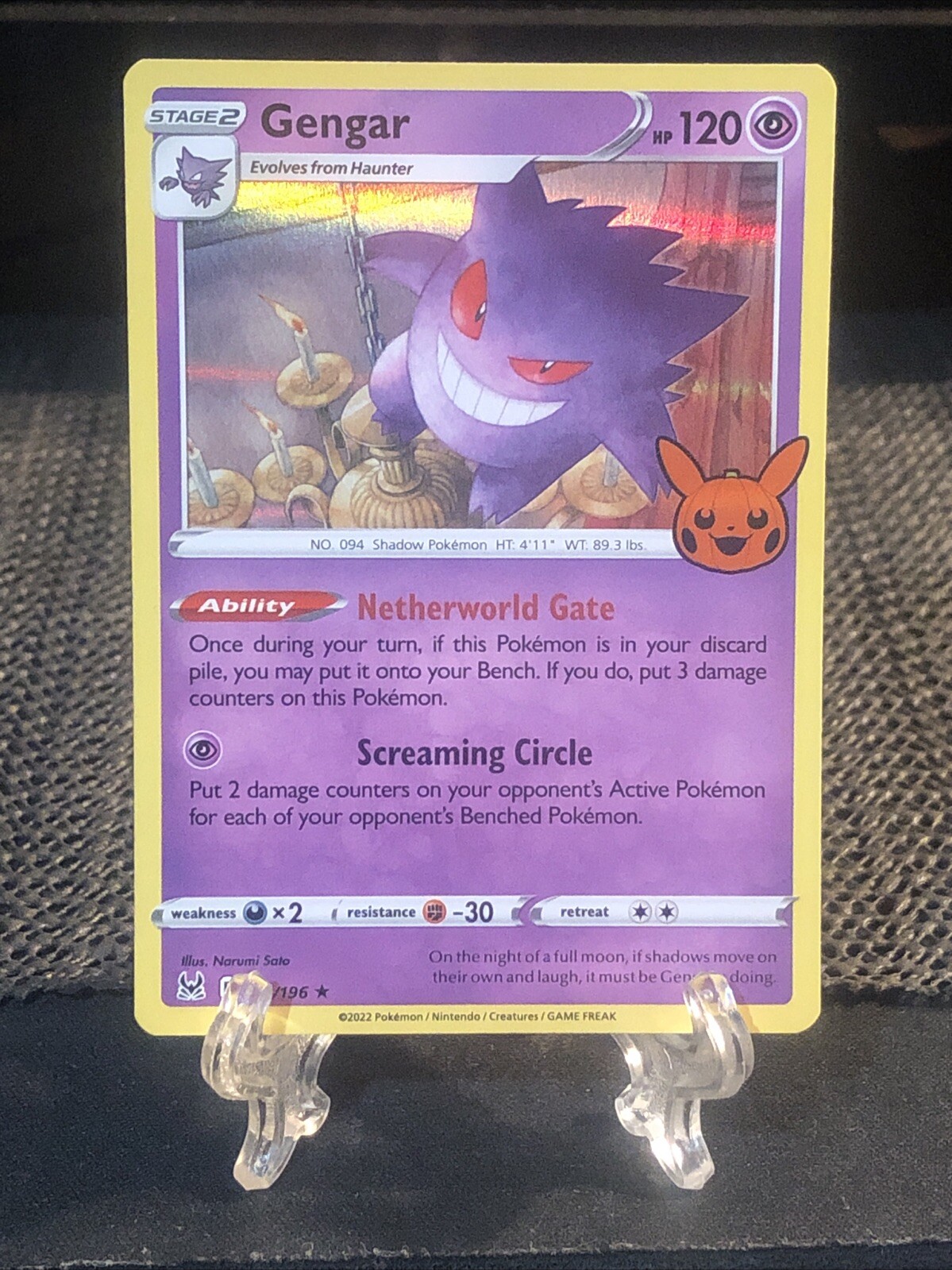 Gengar Trick or Trade 2023 Holo Rare 066/196 Pokemon Card