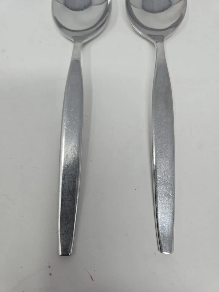 Set 4 Community Stainless Frostfire MCM Dinner / Soup Spoons 6 3/4"  - Image 3 of 4