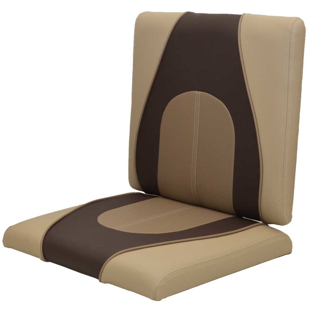 Crestliner Boat Jump Seat Cushions 2156597 Tan Brown Vinyl (Set of 4