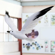 Möwe Deko Figur Gartenfigur Zaunhocker und Betrachter, aus