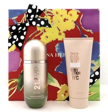 Carolina Herrera 212 VIP ROSE 2.7 oz EDP Spray+ 3.4 oz B/Lotion. New Women's SET