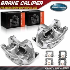 2x Front Left & Right Disc Brake Calipers w/ Bracket for Nissan Sentra 2007-2019