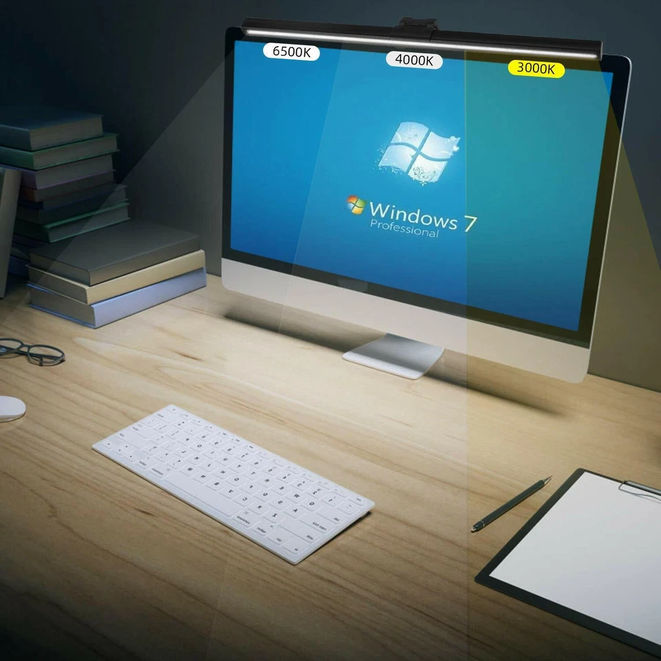 USB Screenbar E-Reading Lamp LED Task Lamp Eye Care Light with Auto-Dimming - Image 3 of 4