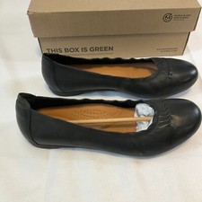 Clarks Rena Hop Shoes Womens Size 10M Black Slip Ons 70587