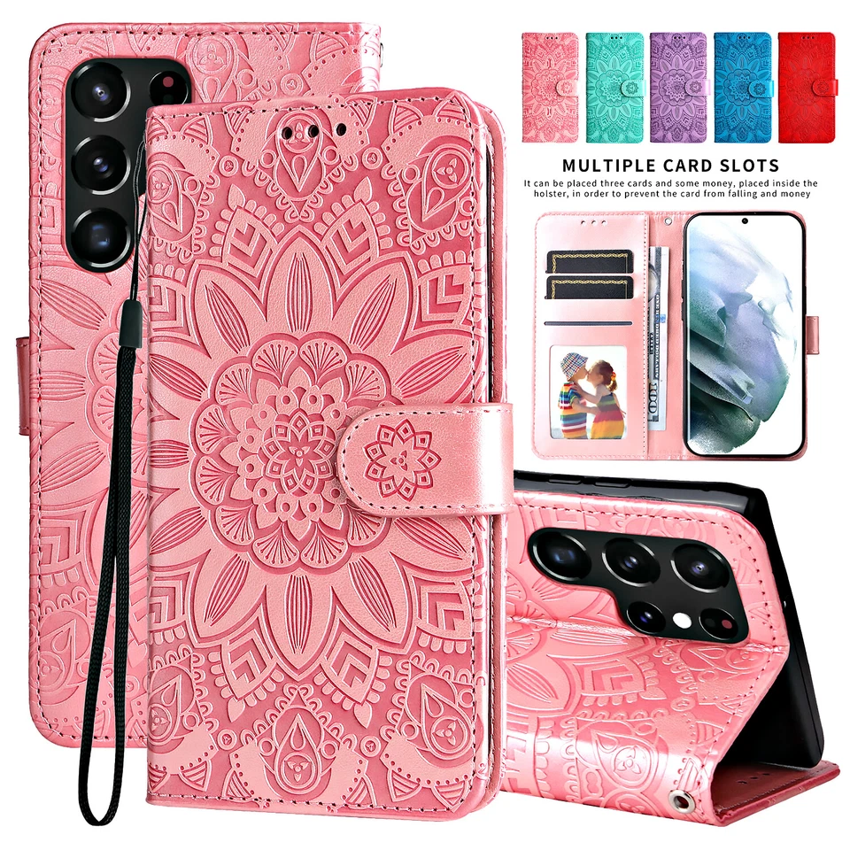 Magnetic Leather Wallet Case For Samsung Galaxy S24 S23 Ultra Plus S22 S21 S20 - Image 4 of 4