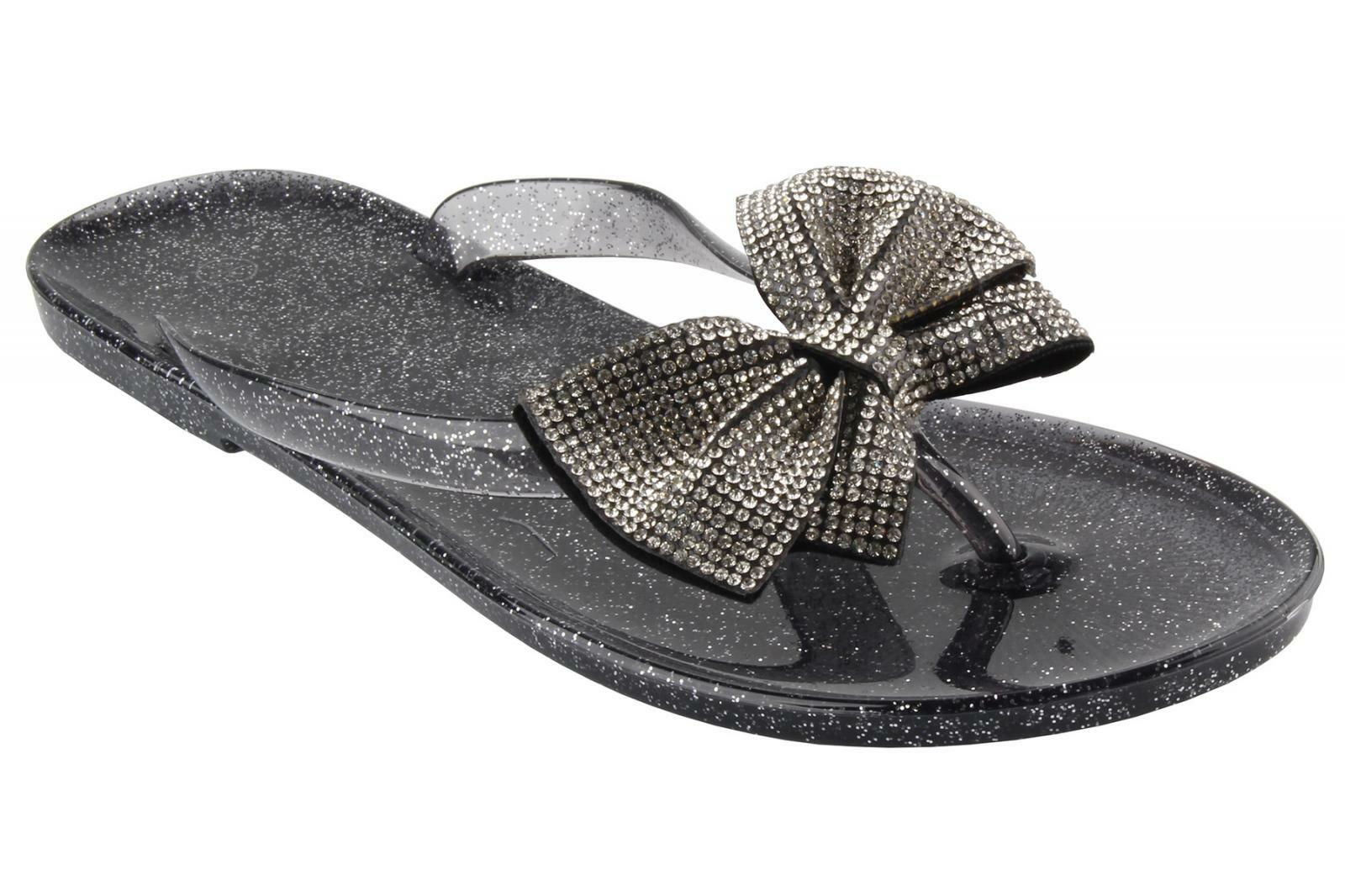 PANTOFOLA D’ORO Sandalo da donna gelatina estiva Ladie diamante fiocco spiaggia infradito infradito perizoma