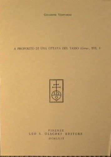 A proposito di una ottava del Tasso (Gerus., XVI, 3) - Picture 1 of 1