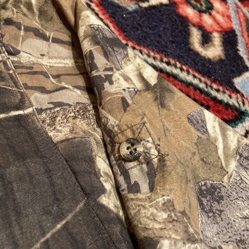 Vintage Remington Mossy Oak Breakup Camo Shirt Vented Hunting Shell Size L/XL - Picture 4 of 14
