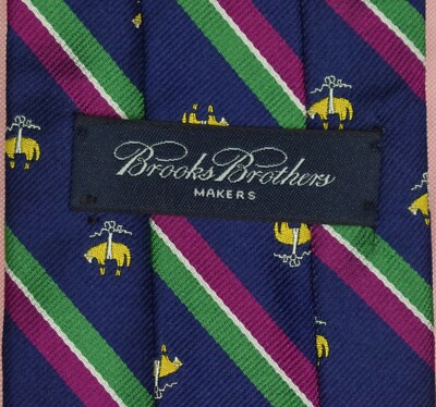 小物 Brooks Brothers Golden Fleece Logo tie 2 Vintage Brooks Brothers Silk Tie: Navy Blue Golden Fleece