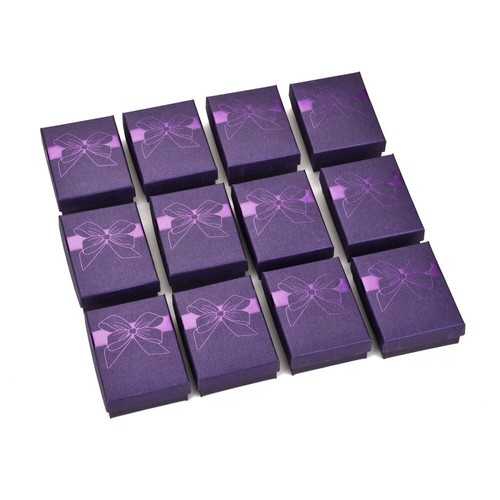 24 cajas de joyería rectangulares de cartón estuches de regalo patrón de moño 9x6,8 cm - Imagen 3 de 20
