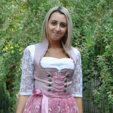 Dirndlbluse Bluse Trachtenbluse Dirndl mit Spitzenärmeln - Mandy Weiss
