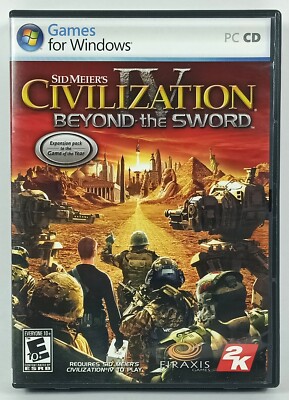 Sid Meier's Civilization IV: Beyond the Sword (PC CD 2007) With Manual, 2 Discs