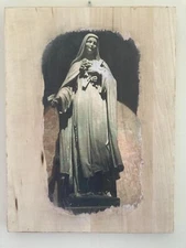 St Therese Of Lisieux: Wood Plaques (16” X 22”) with Stained Image Of Saint