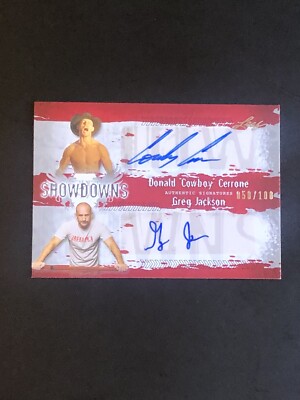 2010 Leaf MMA Showdowns Authentic Signatures #DC1/GJ1 Dual Autograph 058/100