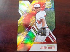 2017 Elite Extra Edition Jelfry Marte #'ed 5/10 GOLD Status Die-Cut RC-Twins