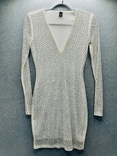 Women’s white embellished long sleeve dress size small - Windsor