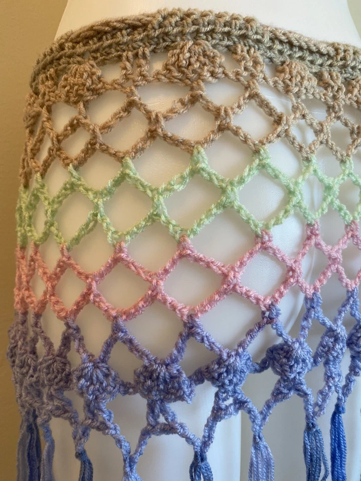 Envoltura de playa de ganchillo hecha a mano XS/S Foto 2 de 4