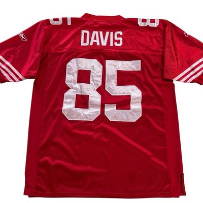【希少】svolme Jリーグ公式戦ユニフォーム YSCCレッド San Francisco 49ers #85 Vernon Davis Stitched Reebok Men's Jersey